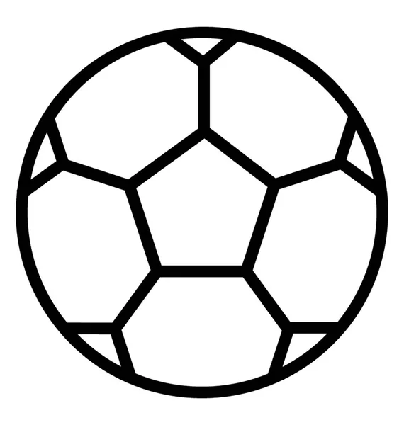 Fútbol Una Línea Pelota Fútbol Icono Diseño — Archivo Imágenes Vectoriales