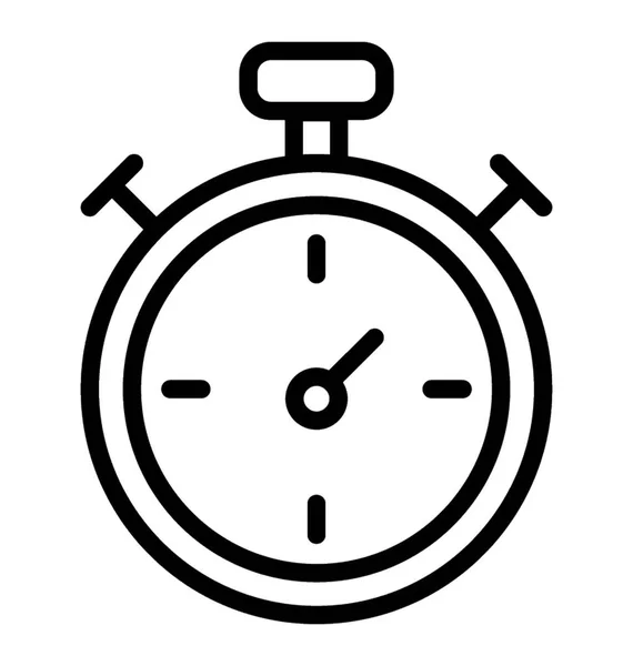 Icône Ligne Chronomètre Avec Minuterie Compte Rebours — Image vectorielle