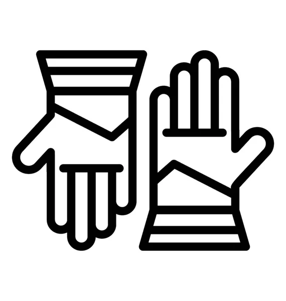 Hand Skydd Handskar Ikon — Stock vektor