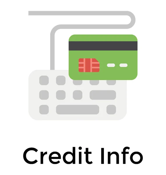 Kreditkarte Mit Bankomat Mit Kreditkarteninformationen — Stockvektor