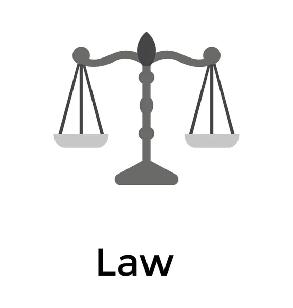 一个平衡的尺度来表示法律 — 图库矢量图片