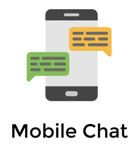Üzenet Buborékok Smartphone Ábrázoló Mobil Chat — Stock Vector