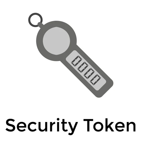 Barcode Een Token Token Beveiligingspictogram — Stockvector