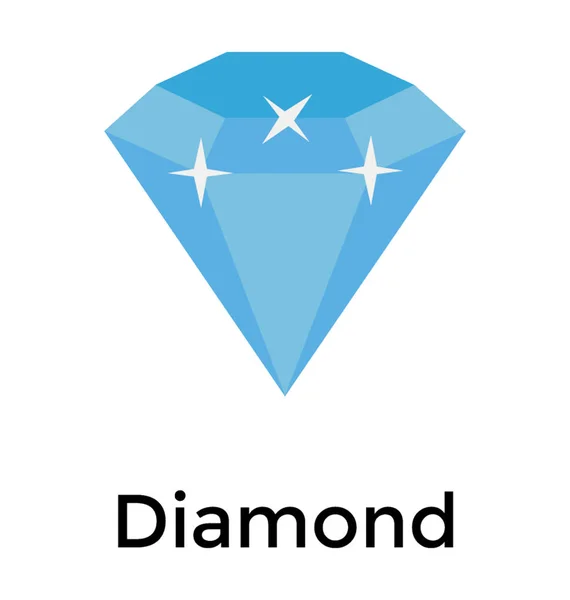 Een Diamant Het Symbool Van Kwaliteit Standaard Pictogram — Stockvector