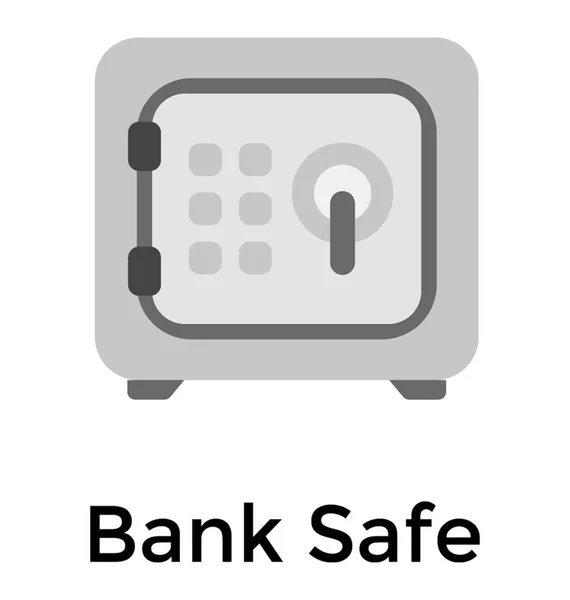 Digital Bank Safe Also Known Bank Locker — Stock Vector