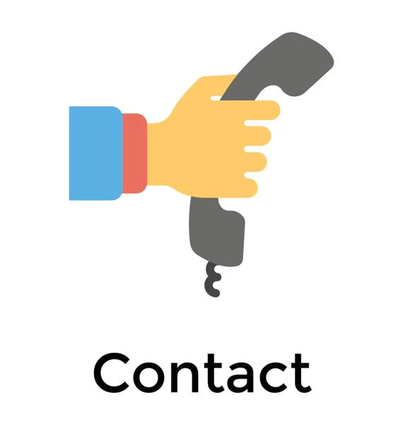 Kontakt Einfache Flache Icon Design — Stockvektor