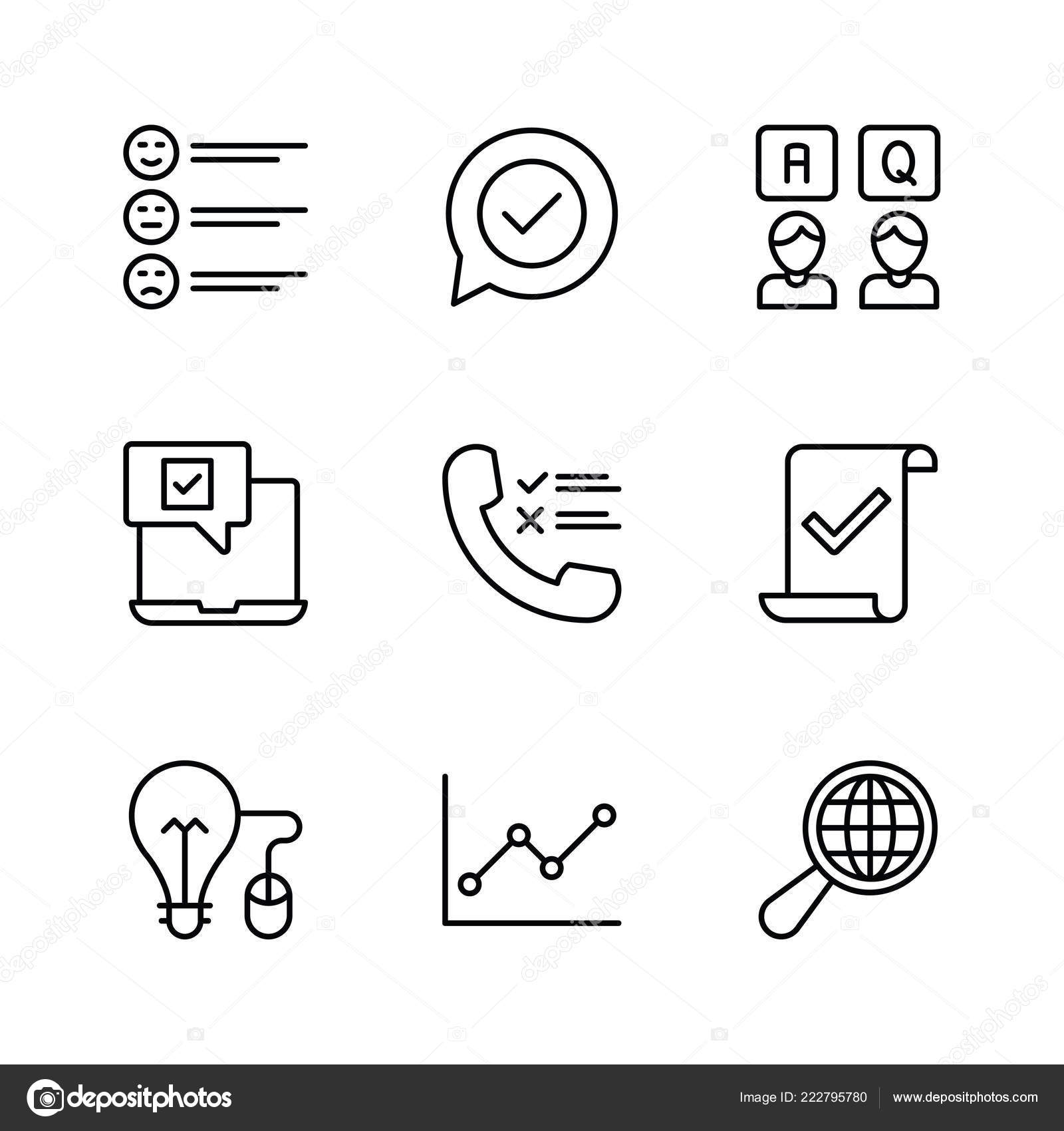 Set Online Survey Icons Stock Vector C Prosymbols 222795780 - 