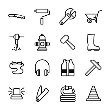 Kişisel koruyucu donanım simgeleri paketi 