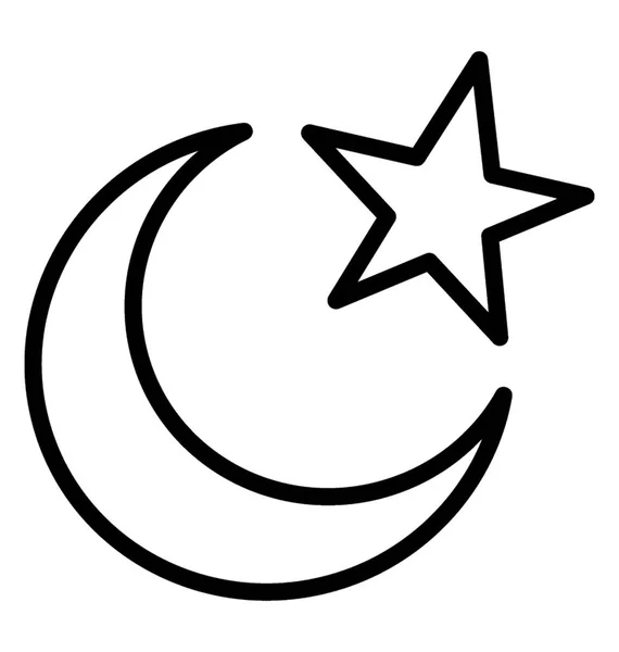 Ikona Čáry Islámského Svatého Symbolu — Stockový vektor