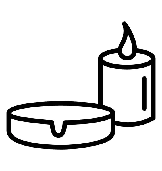 Εικονίδιο Γραμμή Θυμίαμα Κεριά — Διανυσματικό Αρχείο