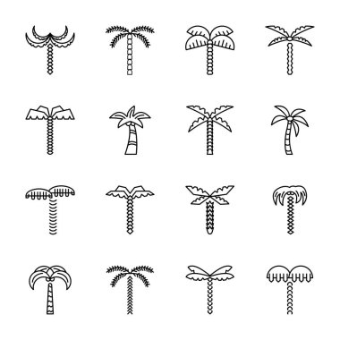 Kayın ağacı Icons Set 