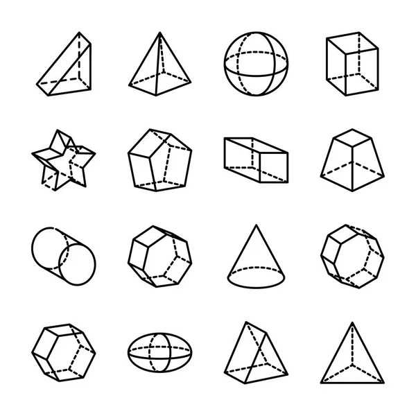 Forma Ícones Conjunto —  Vetores de Stock