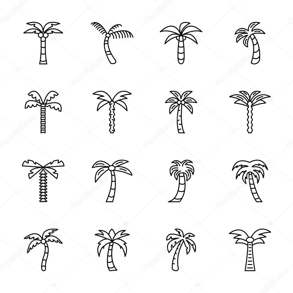 The Palm Icons Vector 
