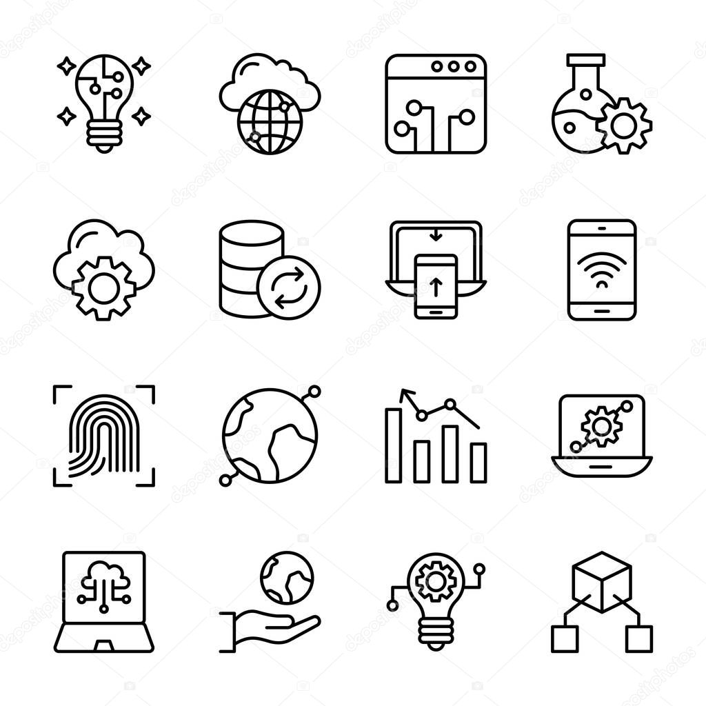 Modern Technology Icons Pack 