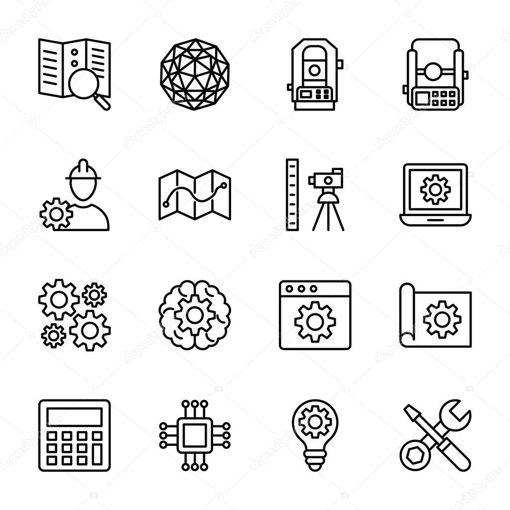 Geological Research Icons Pack 