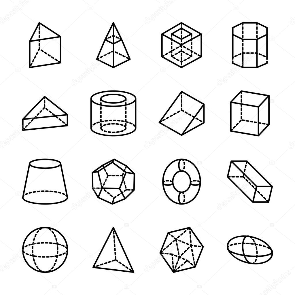 Mathematical Shapes Icon Pack 