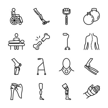 Bone Line Icons Pack  clipart