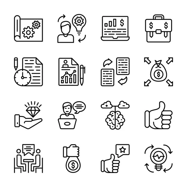 Business Planning Icons Set — Stock Vector