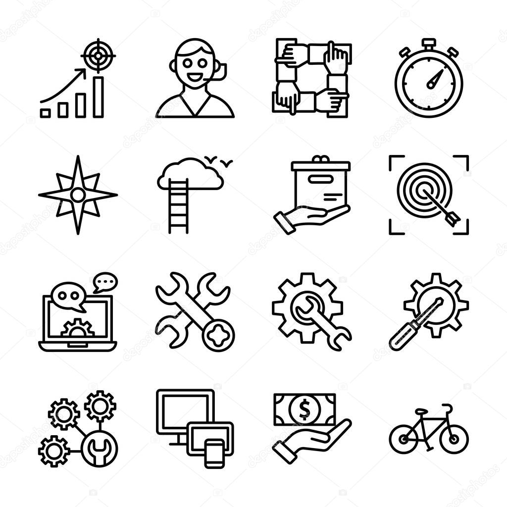 Team Services And Tools Icons 