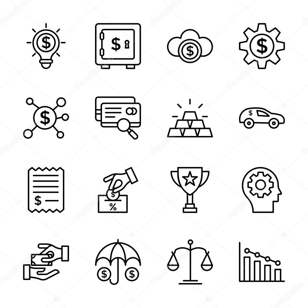 Financial Technology Icons Pack 