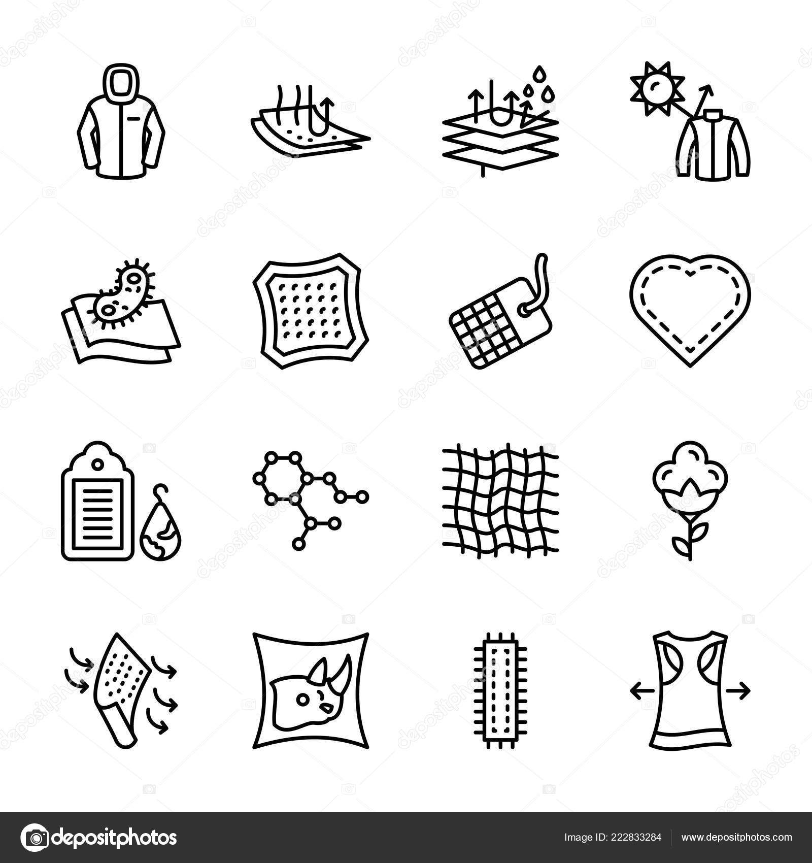 Fabric Vector Icons Set Stock Vector Image by ©prosymbols 222833284