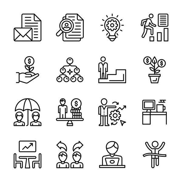 Bedrijfsontwikkeling Icon Pack — Stockvector