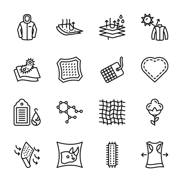 Fabric Vector Icons Set — Stock Vector