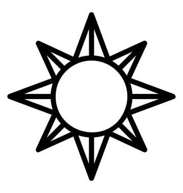 İzole simgesi tasarım güneş dövme