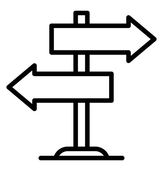 Wegweiser Zur Wegbeschreibung — Stockvektor