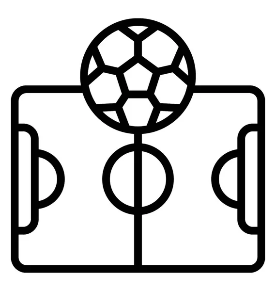 Icono Diseño Campo Fútbol — Archivo Imágenes Vectoriales