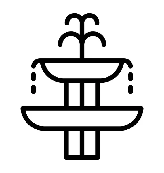 Водяний Фонтан Встановлений Зазвичай Декоративною Метою — стоковий вектор
