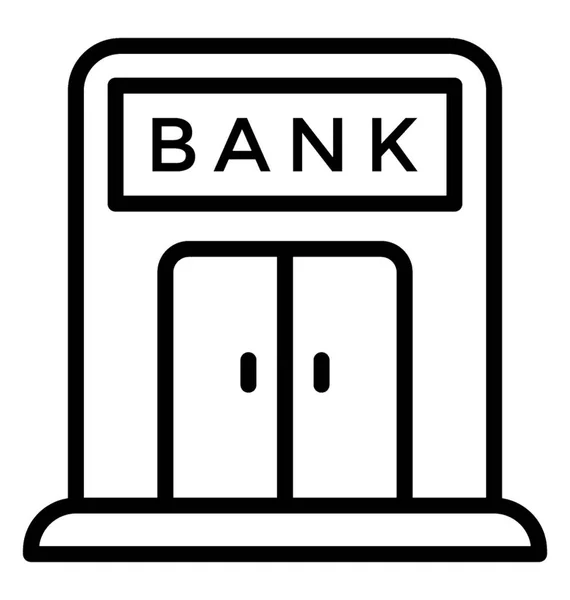 Projekt Architektoniczny Budynku Banku — Wektor stockowy