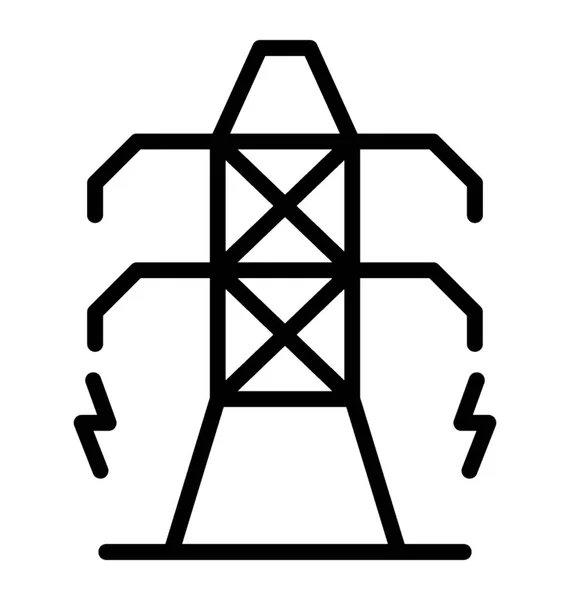 電気タワーの分離アイコン デザイン — ストックベクタ