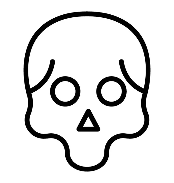 Une Icône Tatouage Crâne Effrayant — Image vectorielle