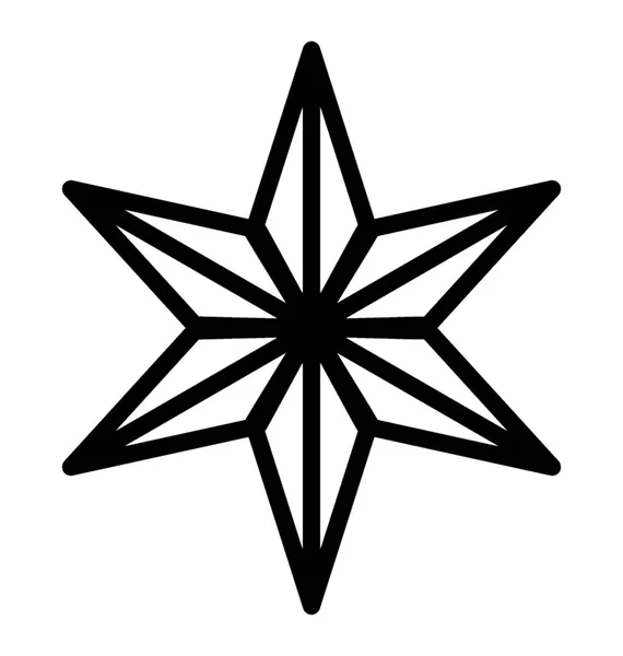 Geometryczny Wzór Tatuażu Star — Wektor stockowy