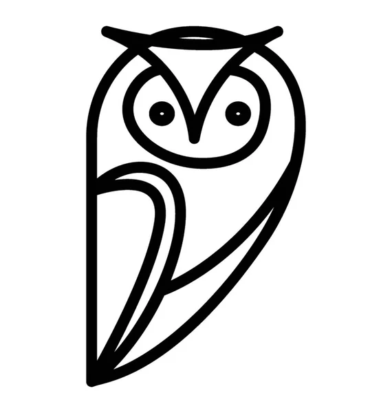 Owl Tattoo Symbolising Wisdom — Stock Vector