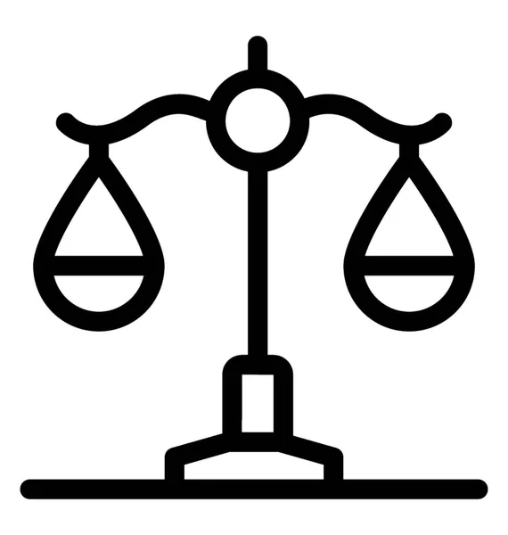 Balance Scale Symbolizuje Spravedlnost — Stockový vektor
