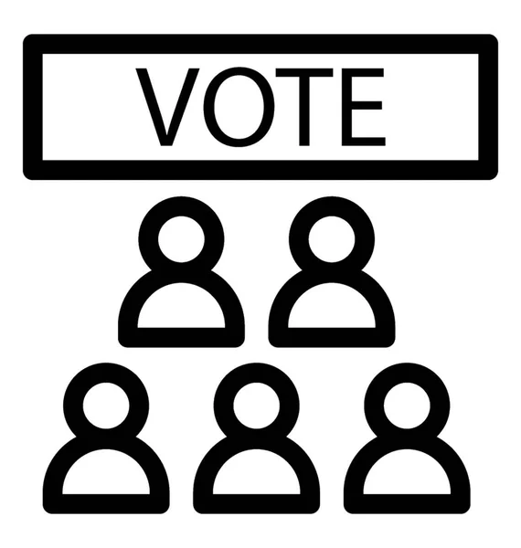Избиратели Избирательном Участке Голосуют — стоковый вектор
