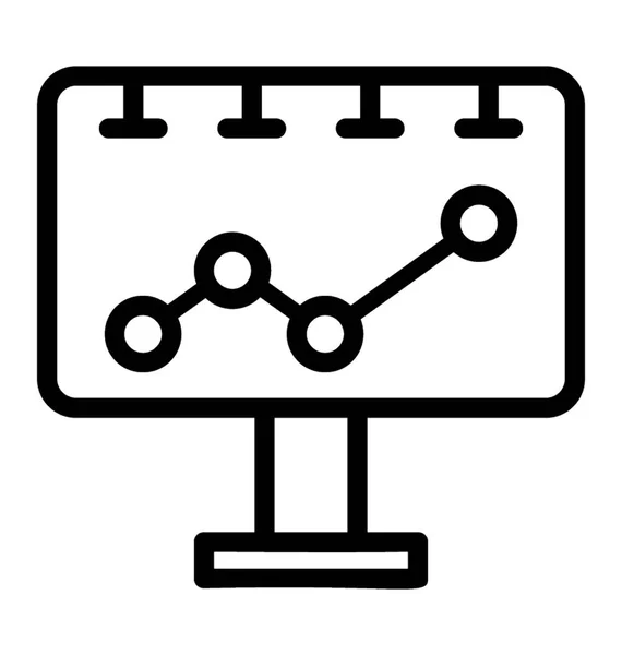 Ένα Χαρτί Γράφημα Συμβολίζει Σταθμοσκόπησης Αποτέλεσμα — Διανυσματικό Αρχείο