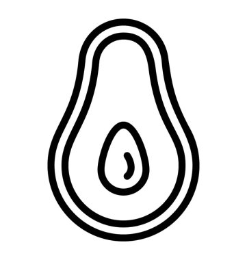 Avokado, taze meyve yarım dilim