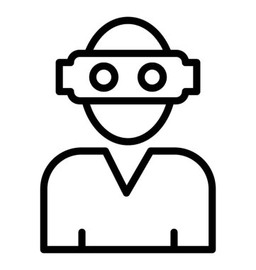 Gözlük fikir futuristik kişinin giyen insan avatar