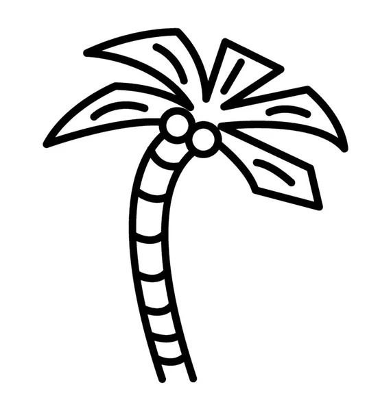Arbre Tropical Ombragé Cultivé Par Temps Chaud — Image vectorielle