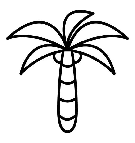 长树干棕榈树 — 图库矢量图片