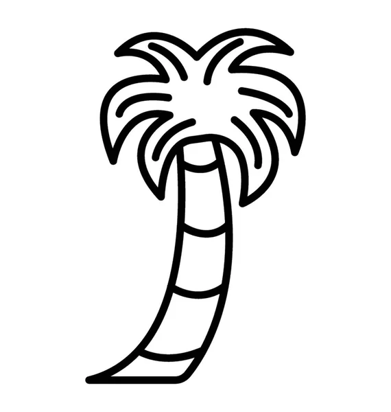 一种重要的树型热带棕榈 — 图库矢量图片