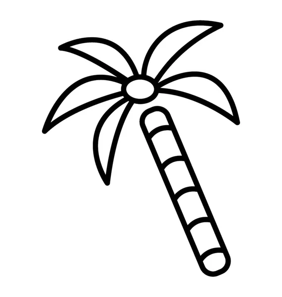 暑さで栽培される怪しげな熱帯高木 — ストックベクタ