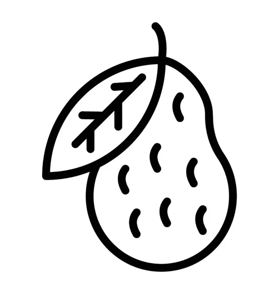 Icona Isolata Frutta Biologica — Vettoriale Stock