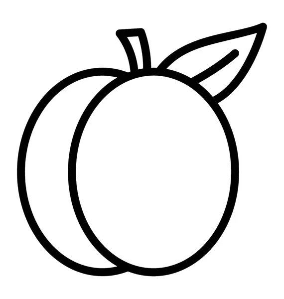 Icono Fruta Fresca Diseño Albaricoque — Vector de stock