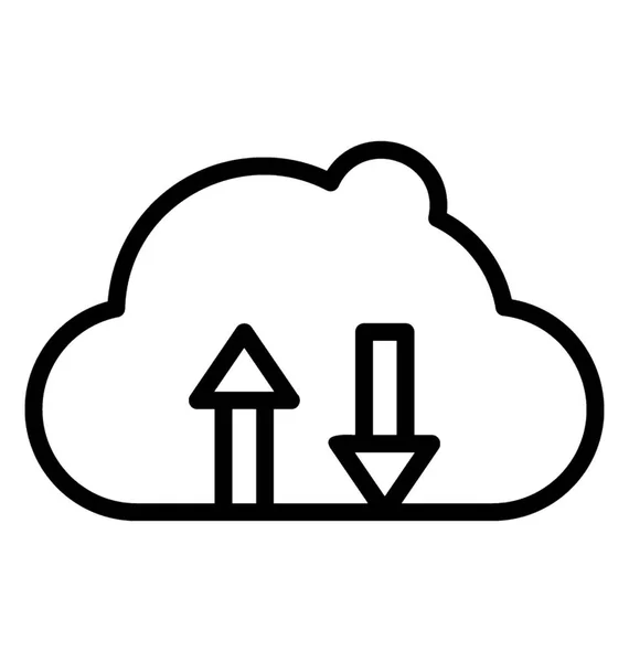 Icono Diseño Aislado Computación Nube — Archivo Imágenes Vectoriales