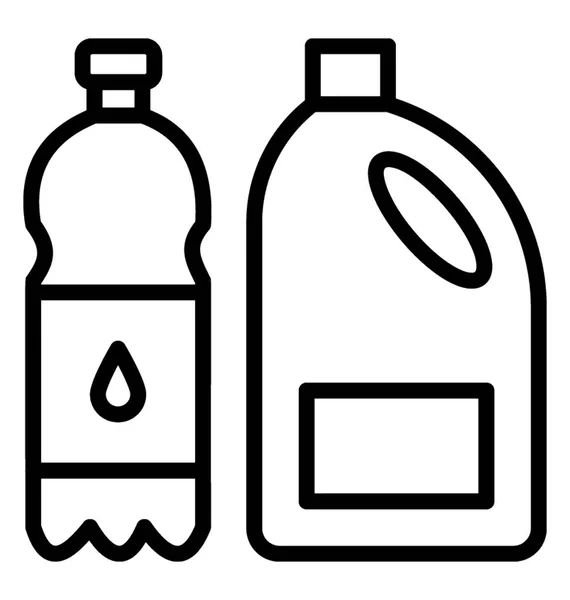 Botellas Plástico Difíciles Reciclar Pero Que Pueden Reciclar — Vector de stock