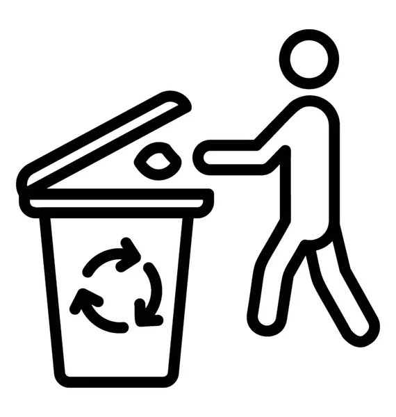 Avatar Eliminando Lixo Lixo —  Vetores de Stock